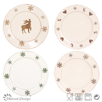 Christmas Design Ceramic Stoneware Plate